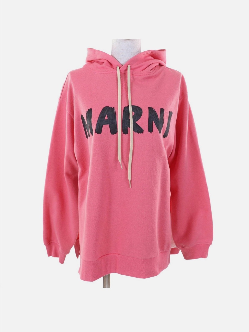 Marni Pink Logo Drawstring Hoodie size 40